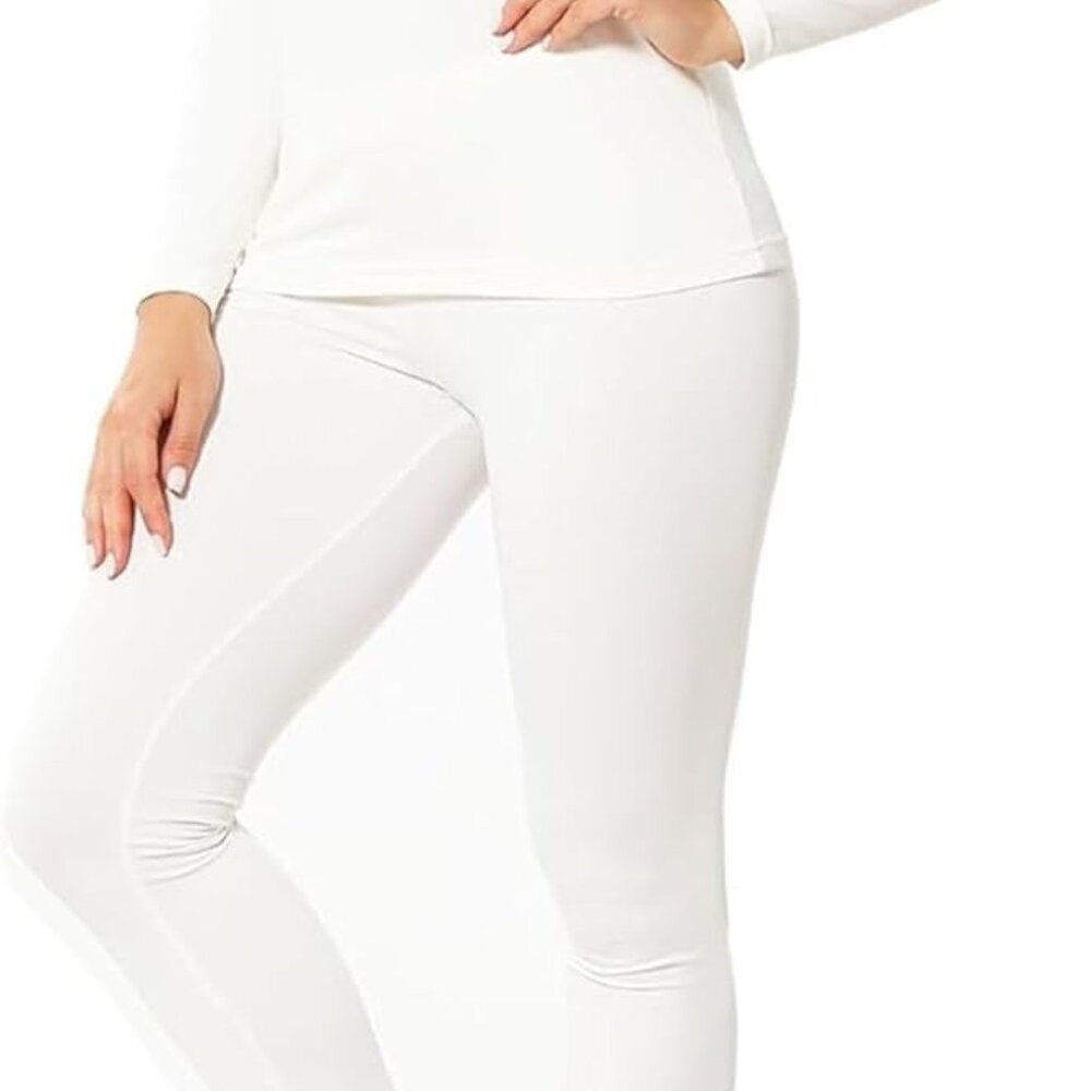 Versatile Women's Fleece Lined Thermal Underwear Set - Ideal For Winter Sports